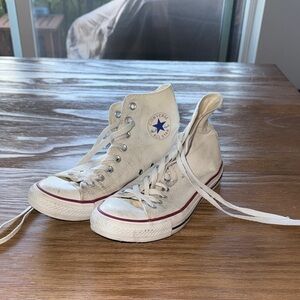 Converse High Top Sneakers in Off-White